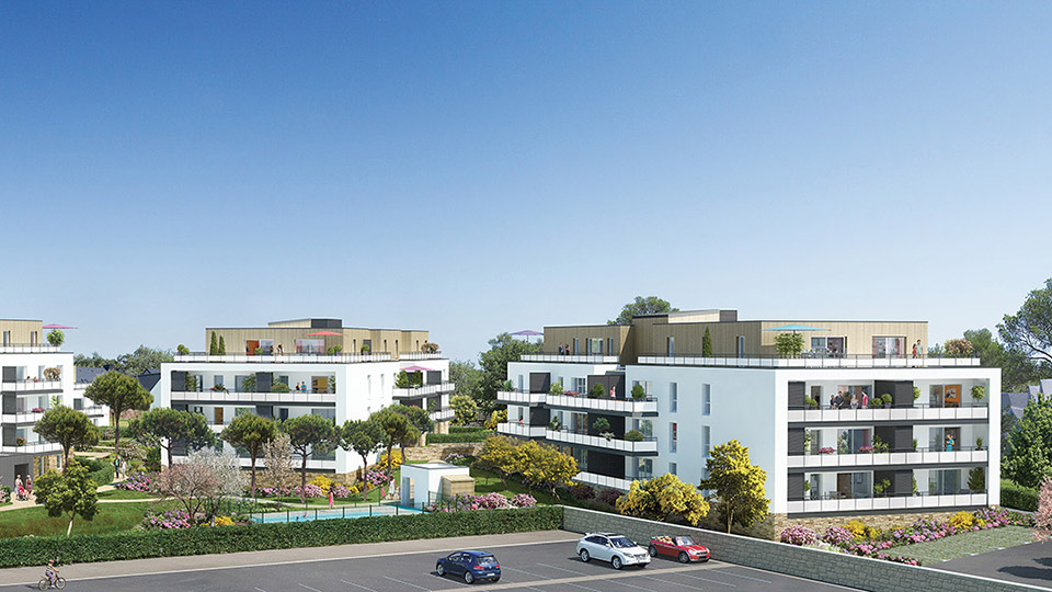 Programme immobilier neuf - Blue Baie à Arzon (56) - Perspective - Lamotte
