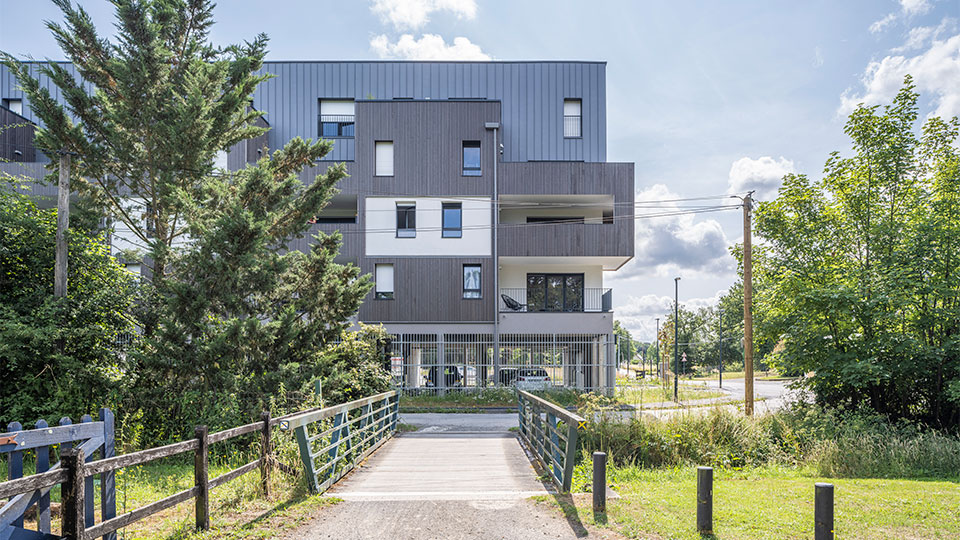 Programme immobilier neuf - Côté Halage à Betton (35) - Allée - Lamotte