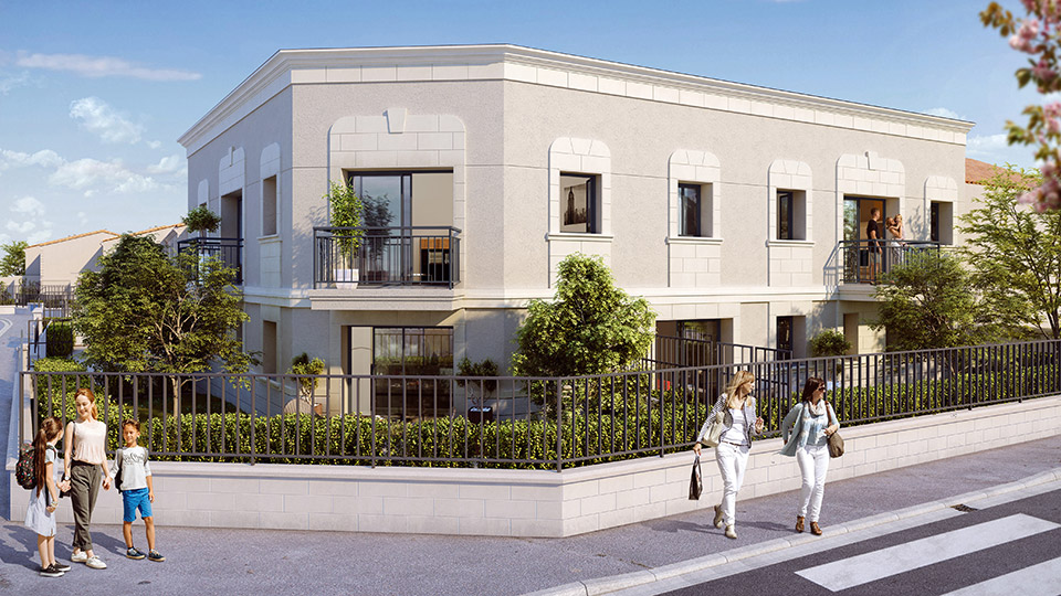 Programme immobilier neuf - Les Orangers à Bordeaux (33) - Perspective - Lamotte