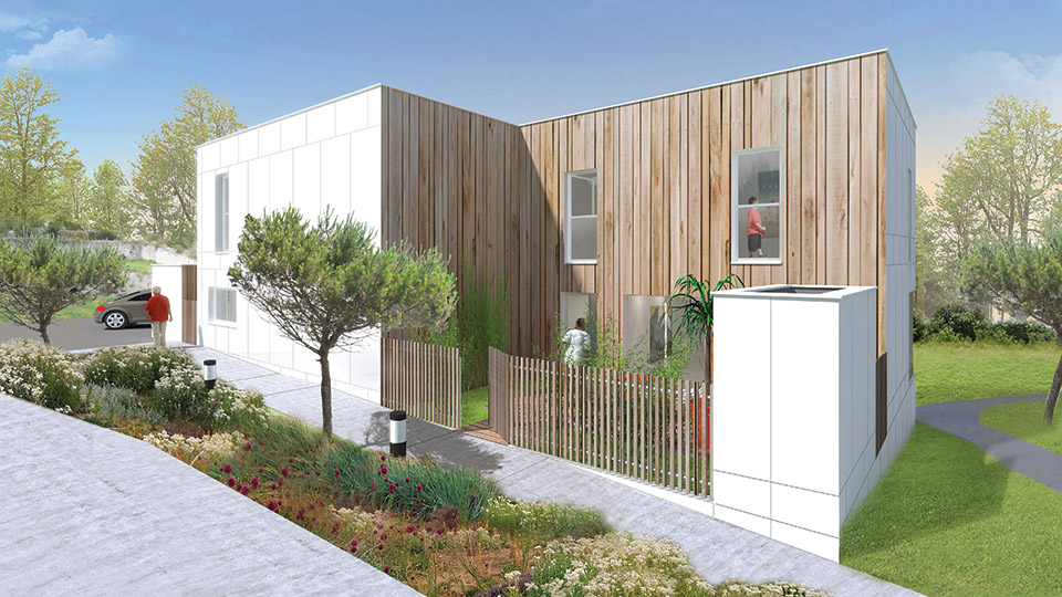 Programme immobilier neuf - Villas Petit Jardin à Brest (29) - Perspective - Lamotte