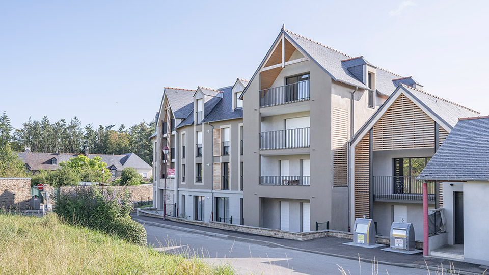 Programme immobilier neuf - Castel Nevez à Châteauneuf-d'Ille-et-Vilaine (35) - Façade - Lamotte
