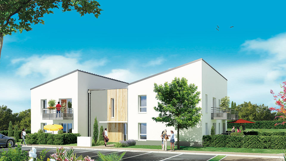 Programme immobilier neuf - Les Villas de Locmaria à Locmaria-Plouzané (29) - Perspective - Lamotte
