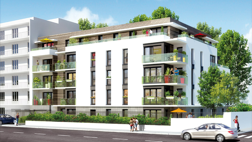 Programme immobilier neuf - Les Hauts Saint-Pasquier à Nantes (44) - Perspective - Lamotte