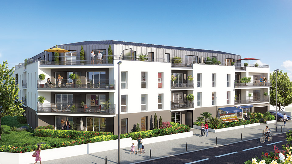 Programme immobilier neuf - Rivéa à Nantes (44) - Perspective - Lamotte