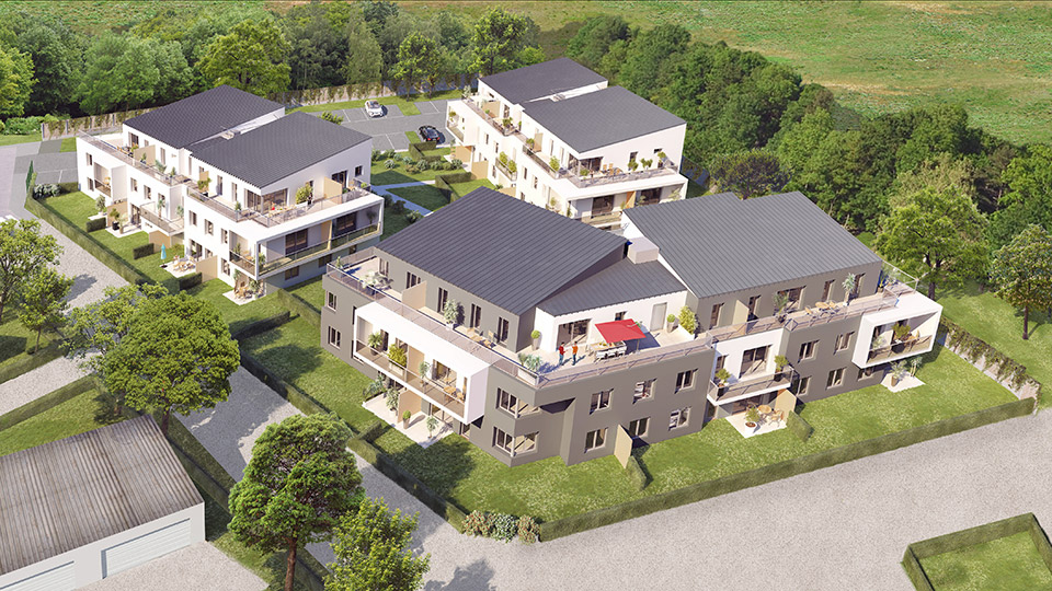 Programme immobilier neuf - Terra Liza à Vannes (56) - Perspective - Lamotte