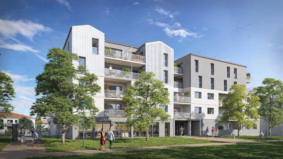Programme immobilier neuf - PORT-MARTIN à Aytré (17) - Perspective extéieure - Lamotte