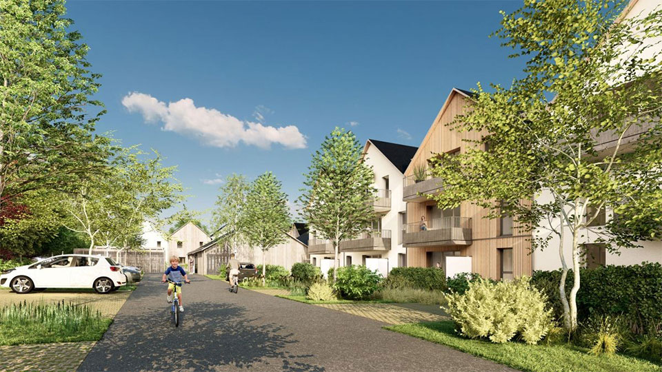 Programme immobilier neuf Les Longères d'Orgemont à Angers (49) - Perspective - Lamotte