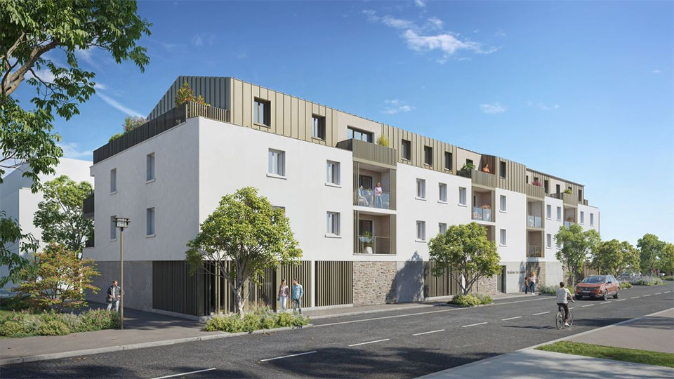 Programme immobilier neuf Les Amarres à Concarneau (29) - Perspective - Lamotte