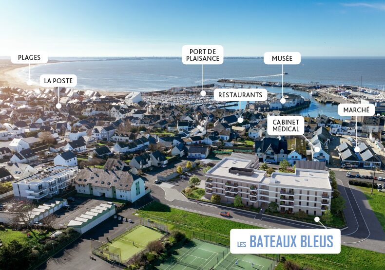 Résidence services seniors - Les Bateaux Bleus à La Turballe (44) - Plan de situation - Lamotte