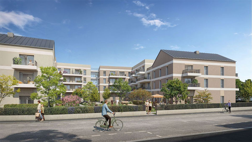 Résidence services seniors Les Bateaux Bleus à La Turballe (44) - Perspective - Lamotte