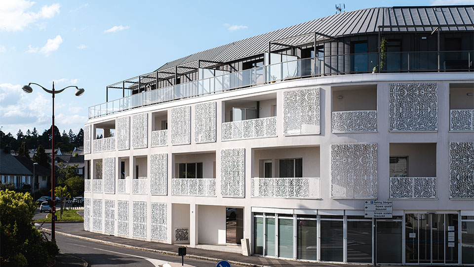 Programme immobilier neuf - Le 58 Cours Vilaine à Cesson-Sévigné (35) - Vue d'angle - Lamotte