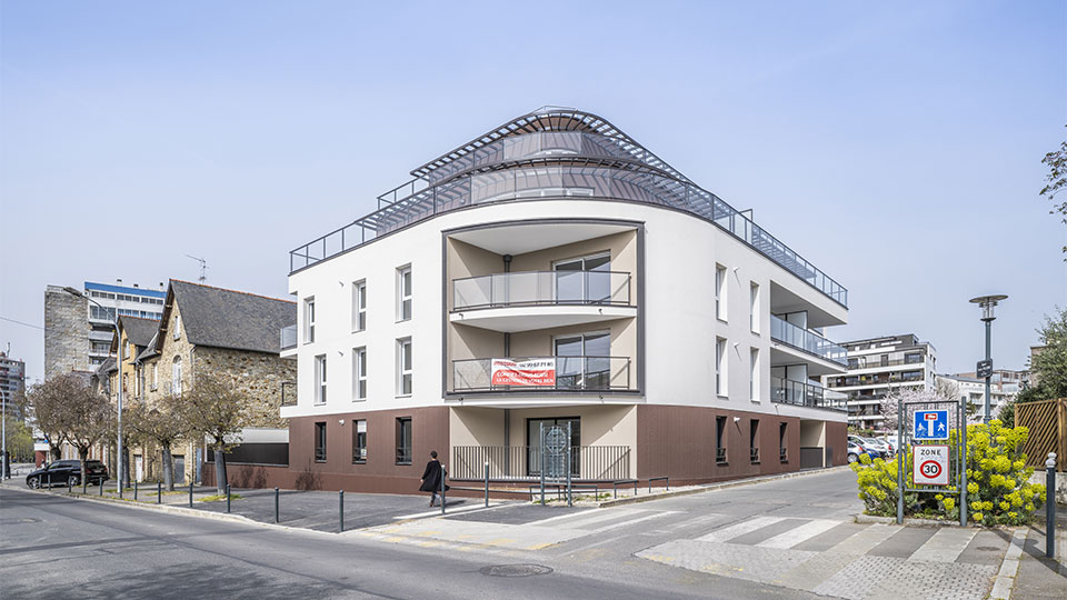 Programme immobilier neuf - Kiosque / Painlevé à Rennes (35) - Vue d'angle - Lamotte