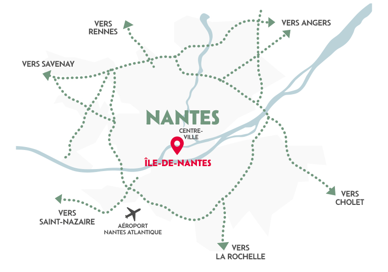Programme immobilier neuf - COCO à Nantes (44) - Plan de situation - Lamotte