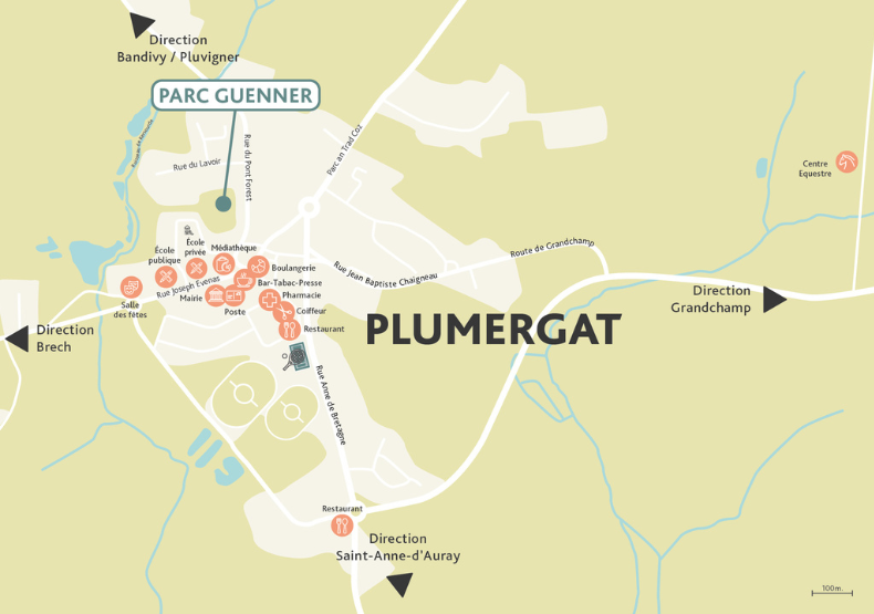 Terrain à bâtir - Parc Guenner à Plumergat (56) - Plan de situation - Lamotte Aménageur Lotisseur
