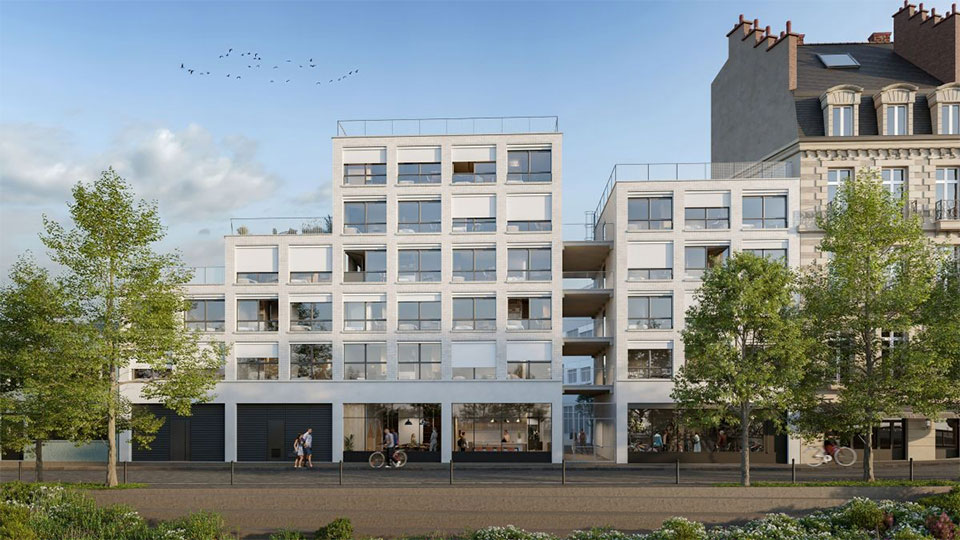 Résidence services étudiants - Kleezi | Île de Nantes à Nantes (44) - Perspective - Lamotte