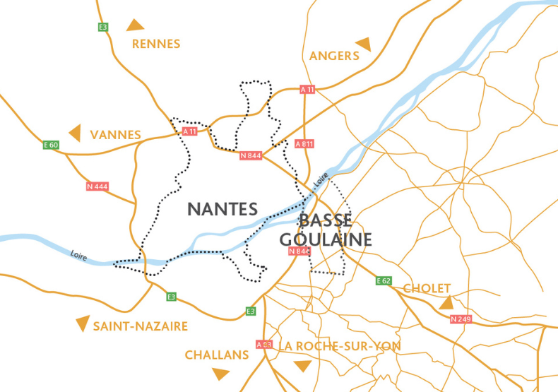 Programme immobilier neuf - Les Coquelicots à Basse Goulaine (44) - Plan de situation - Lamotte
