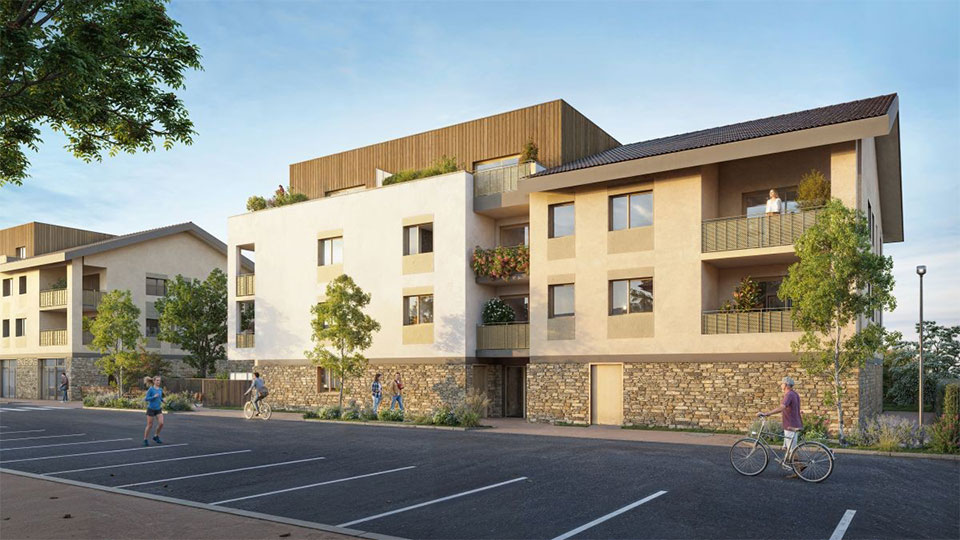 Programme immobilier neuf - Neozen à Douvaine (74) - Perspective - Lamotte