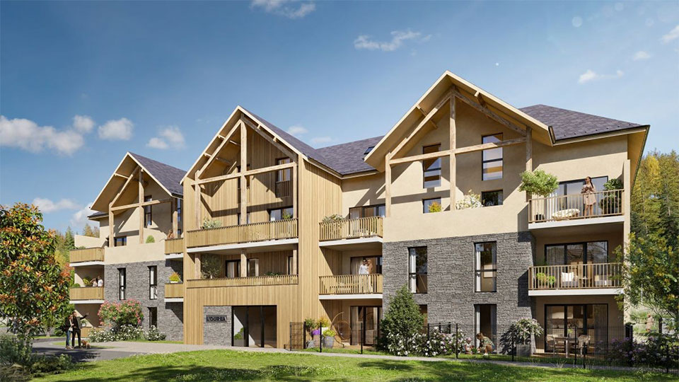 Programme immobilier neuf - L'Ouréa à Saint-Lary-Soulan (65) - Perspective - Lamotte