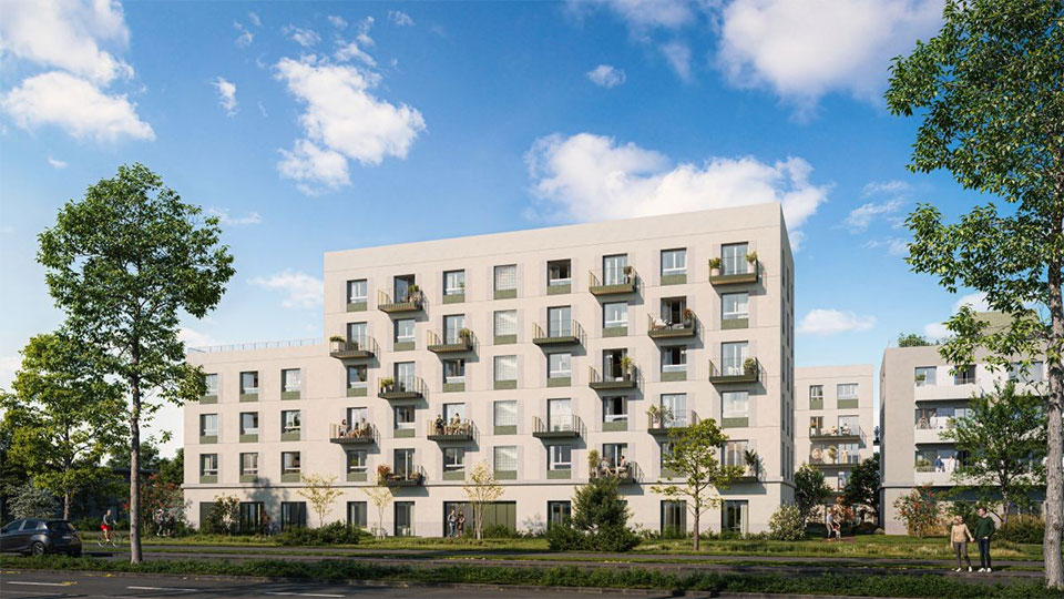 Résidence étudiante - City'Zen Gaîté à Saint-Jacques-de-la-Lande (35) - Perspective - Lamotte