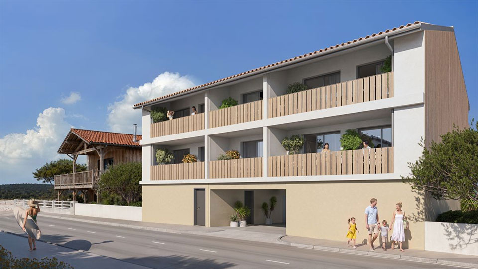 Programme immobilier neuf - Cap 58 à Mimizan (40) - Perspective - Lamotte