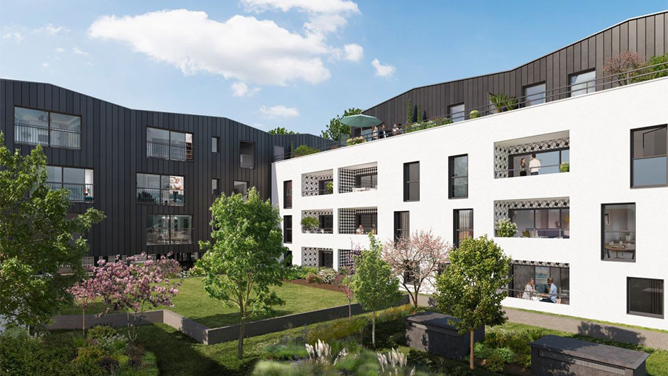 Programme immobilier neuf - Côté Canal à La Rochelle (17) - Perspective - Lamotte