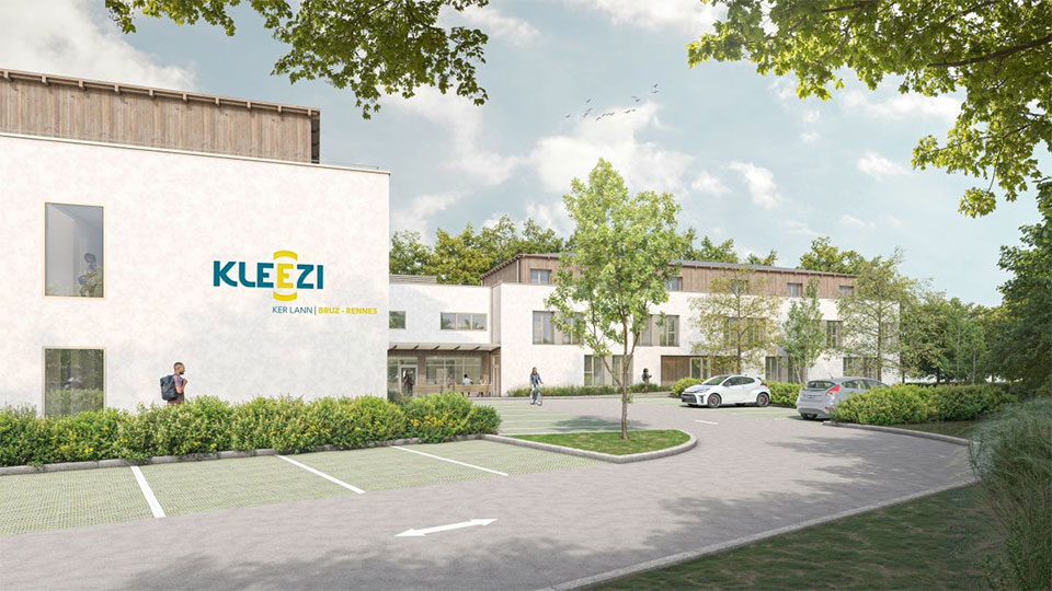 Résidence étudiante - Kleezi | Ker Lann à Bruz (35) - Perspective - Lamotte