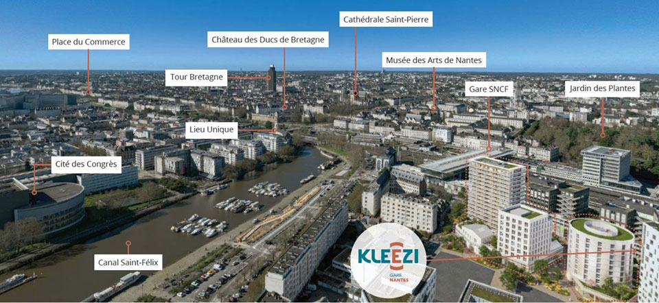Résidence étudiante - Kleezi | Gare à Nantes (44) - Plan de situation - Lamotte