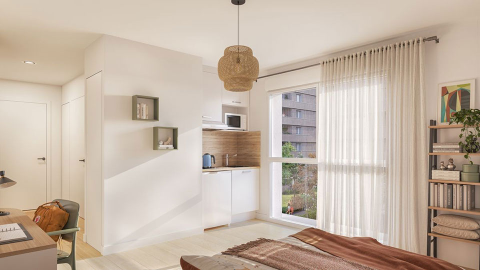 Résidence étudiante - Kleezi | Saint-Martin à Rennes (35) - Intérieur - Lamotte